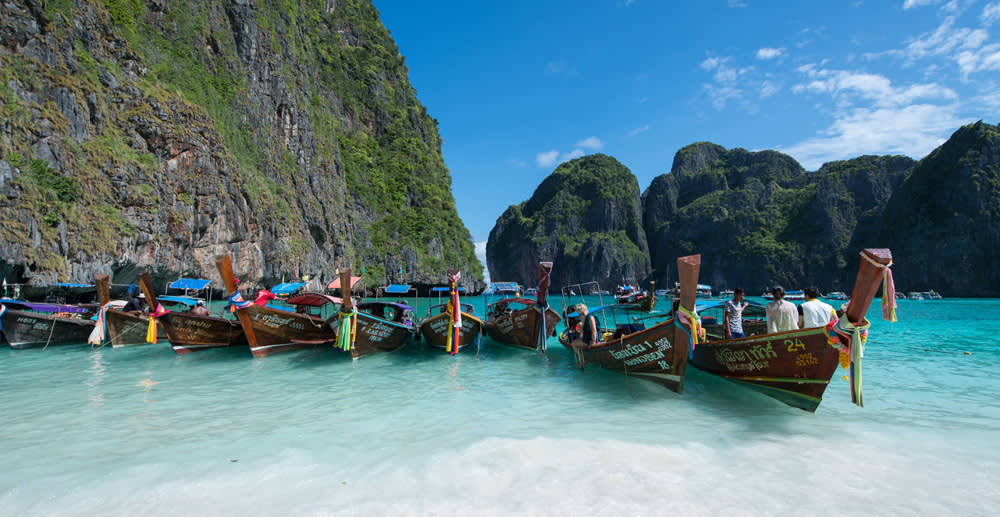Boats on beach