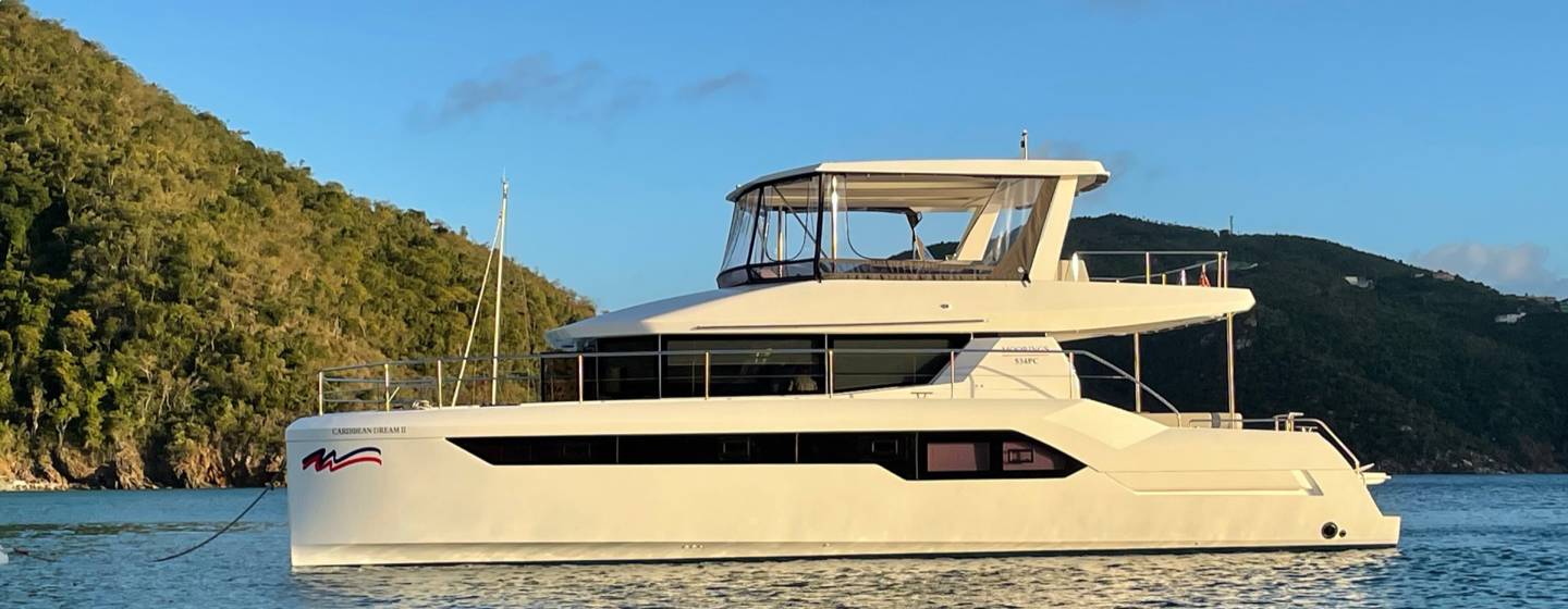 Port side view of Moorings 534 PC